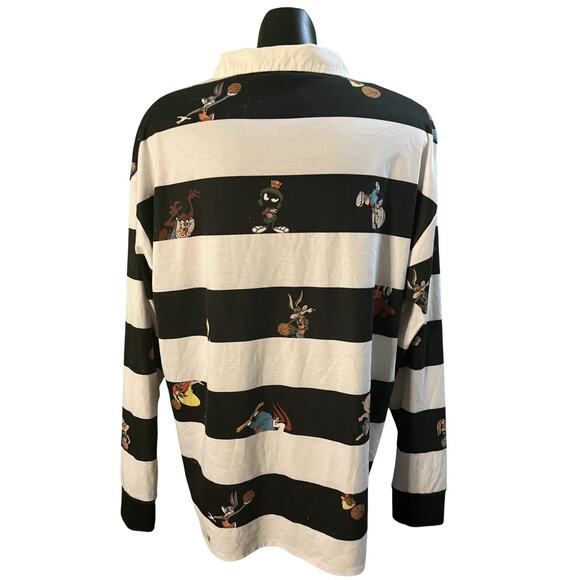 Space Jam A New Legacy x Forever 21 Rugby Shirt Men’s Medium Looney Tunes - Picture 2 of 6